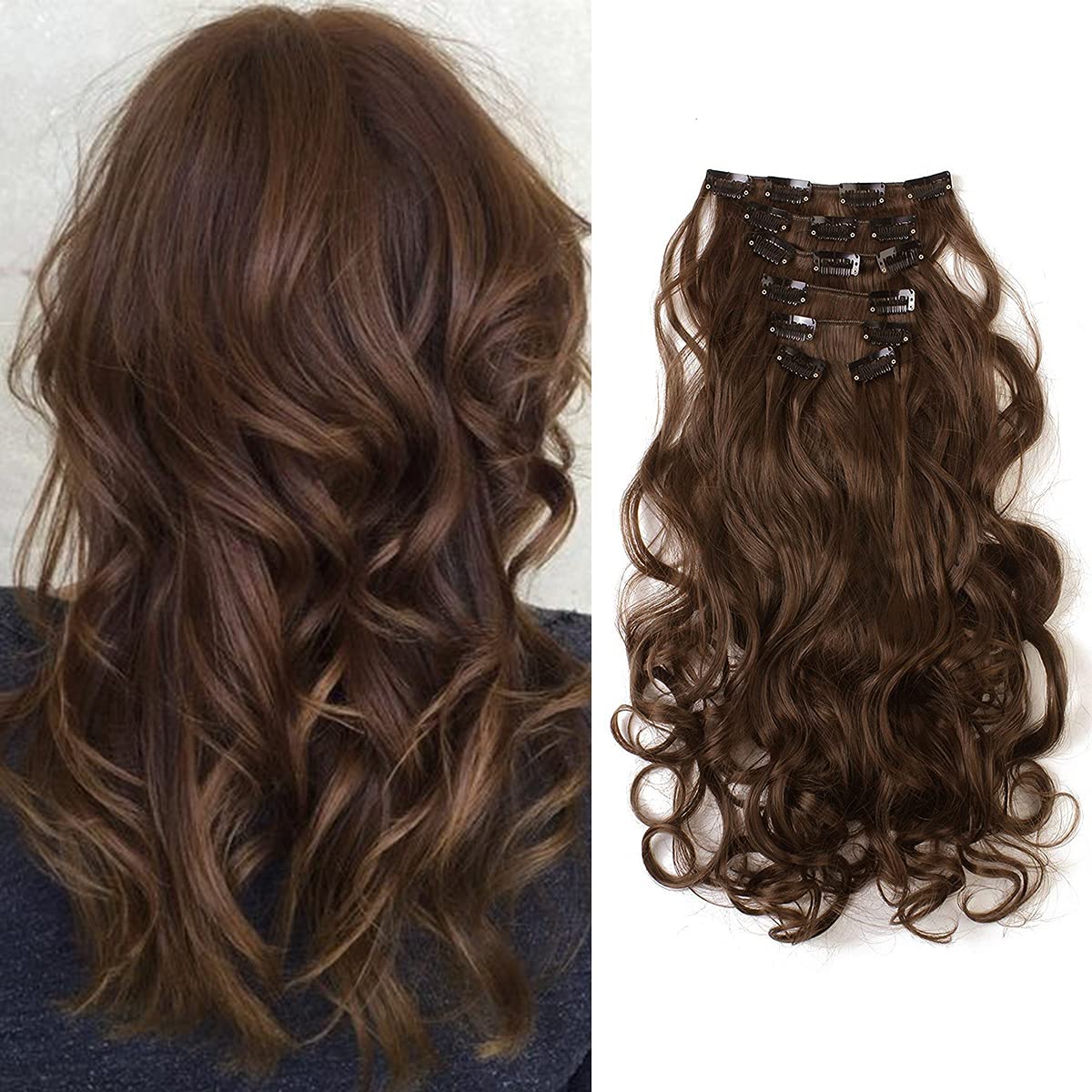 Clip in Hair Extensions 7 Piece 20" Inch